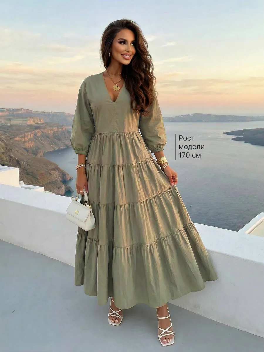 Платье длинное больших размеров