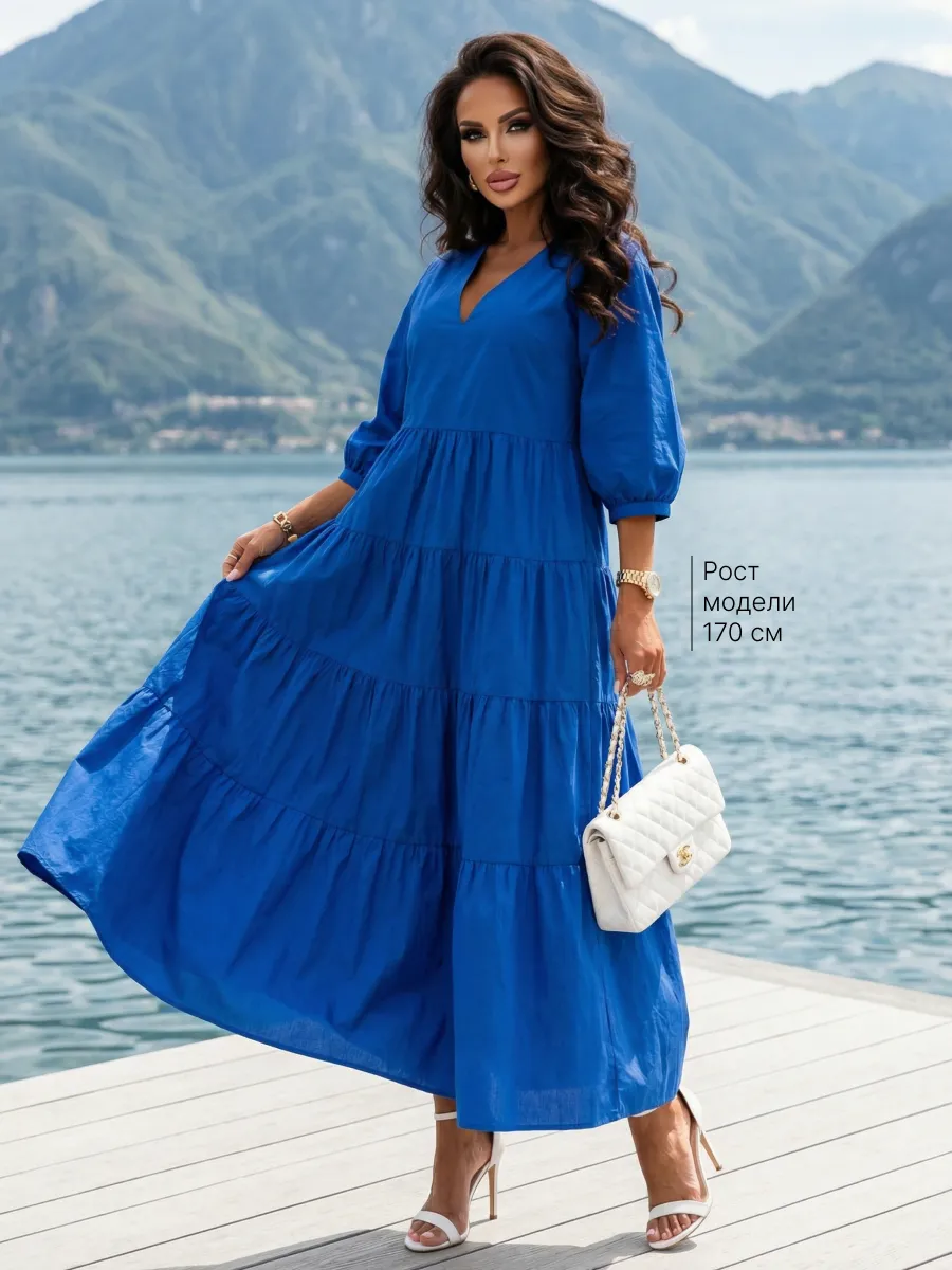 Платье длинное больших размеров