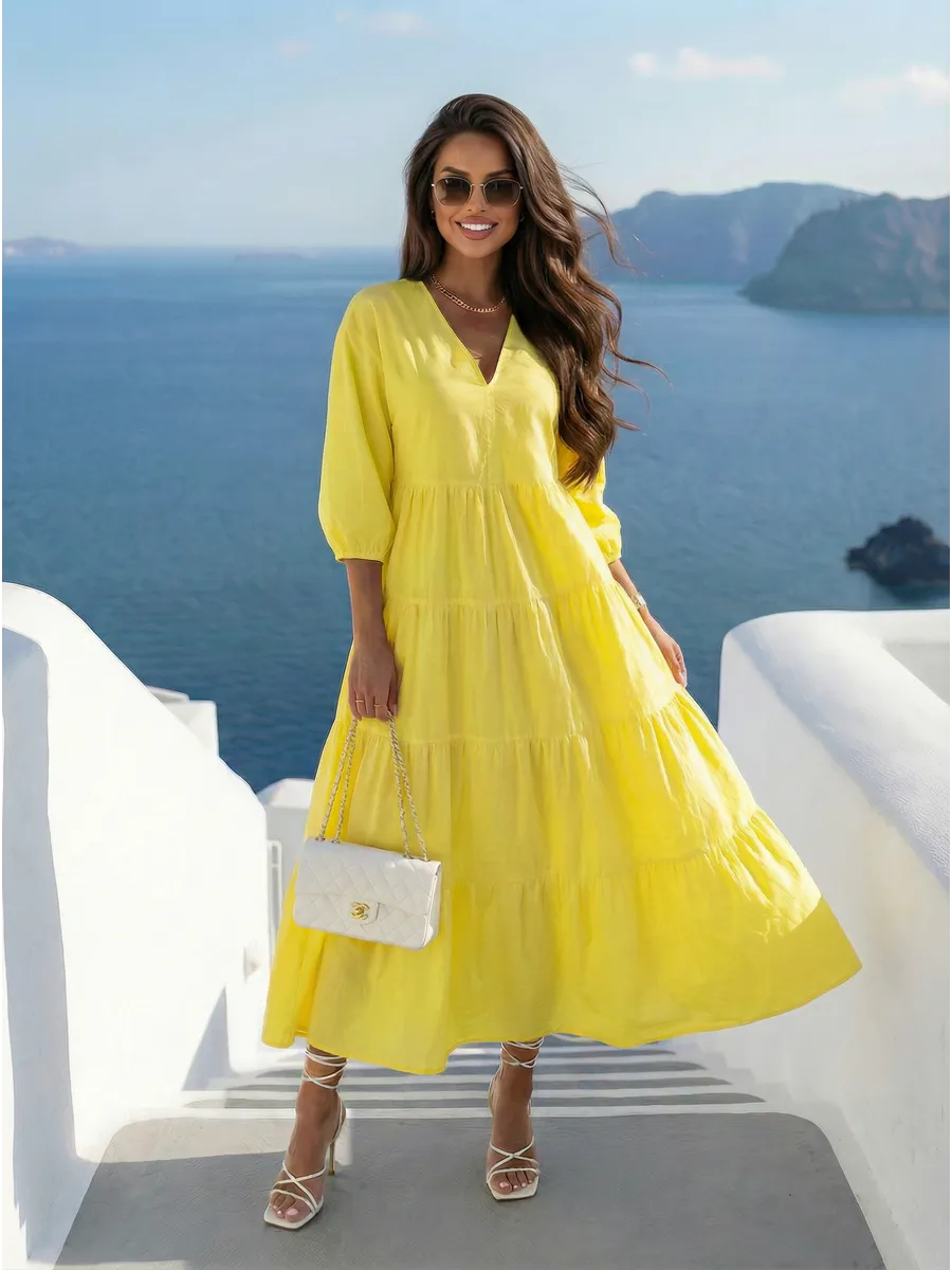 Платье длинное больших размеров