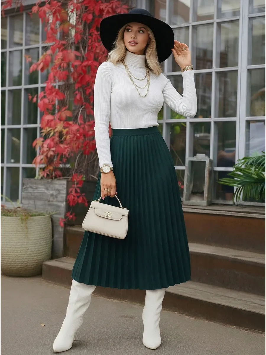 Юбка миди теплая