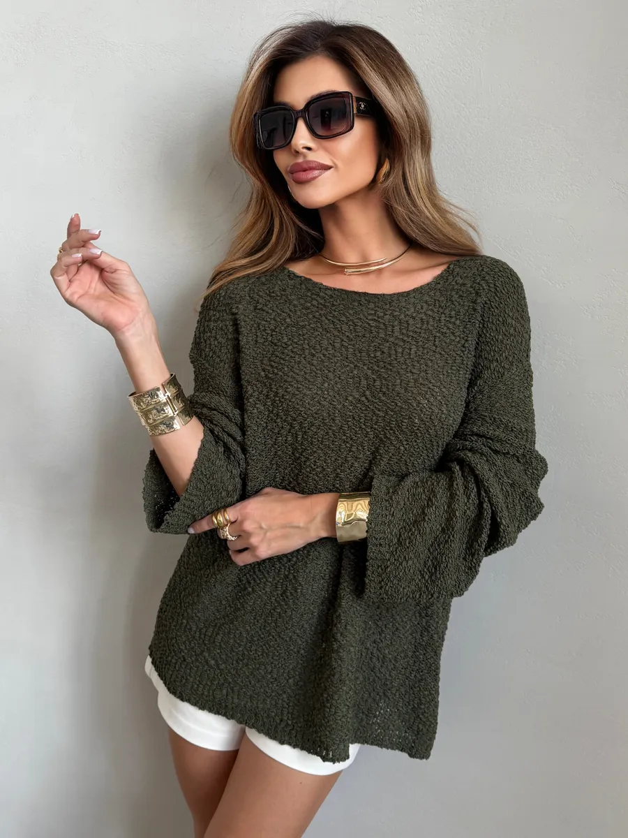 Кофта оверсайз вязаная нарядная