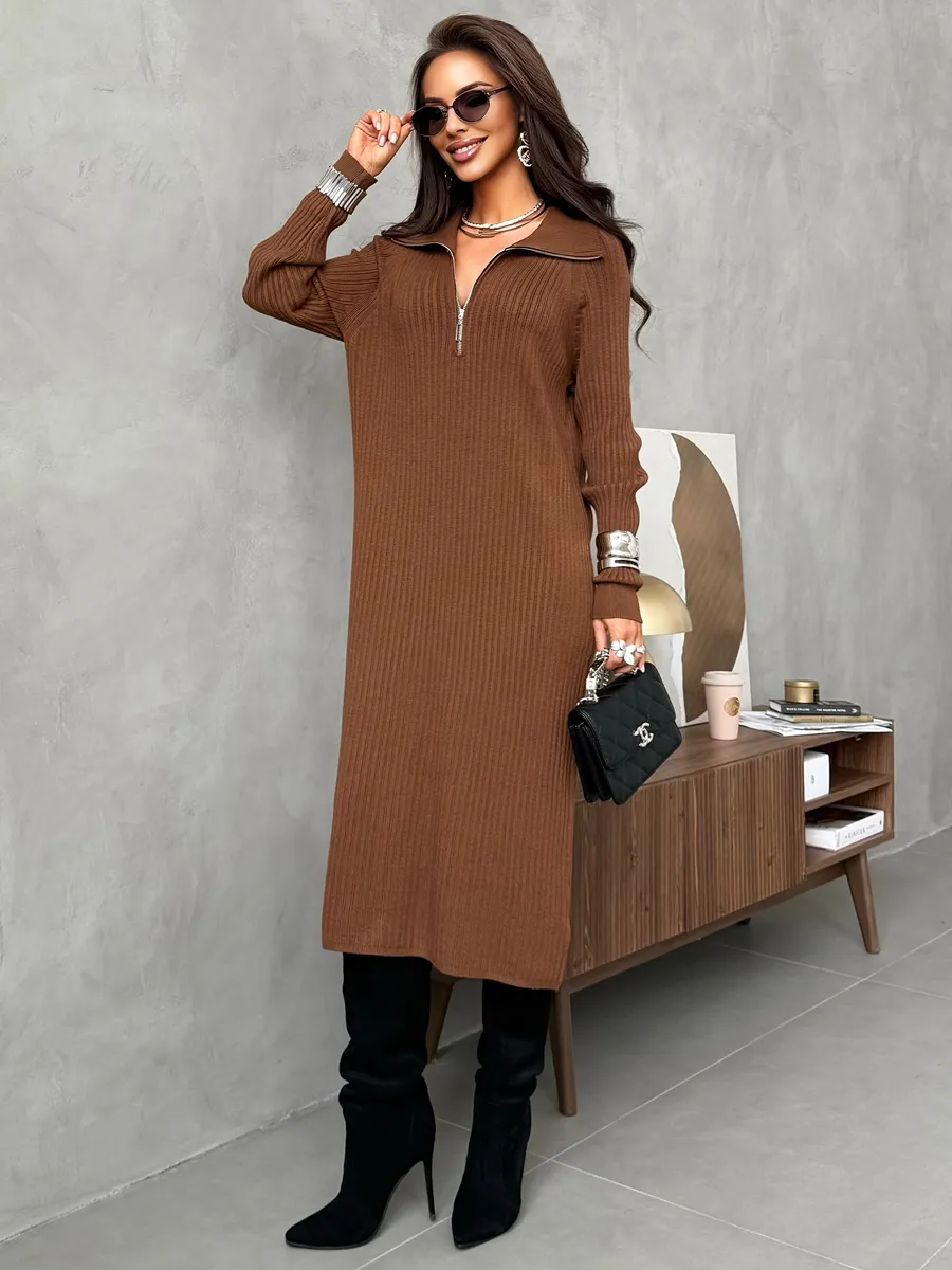 Платье осеннее теплое лапша