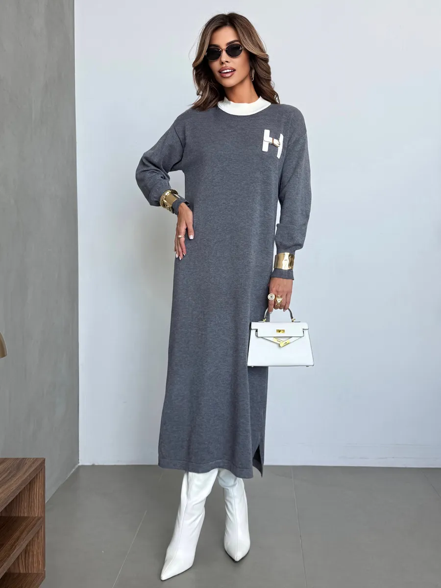 Платье осеннее теплое трикотажное