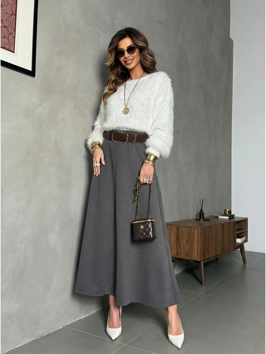 Юбка теплая длинная