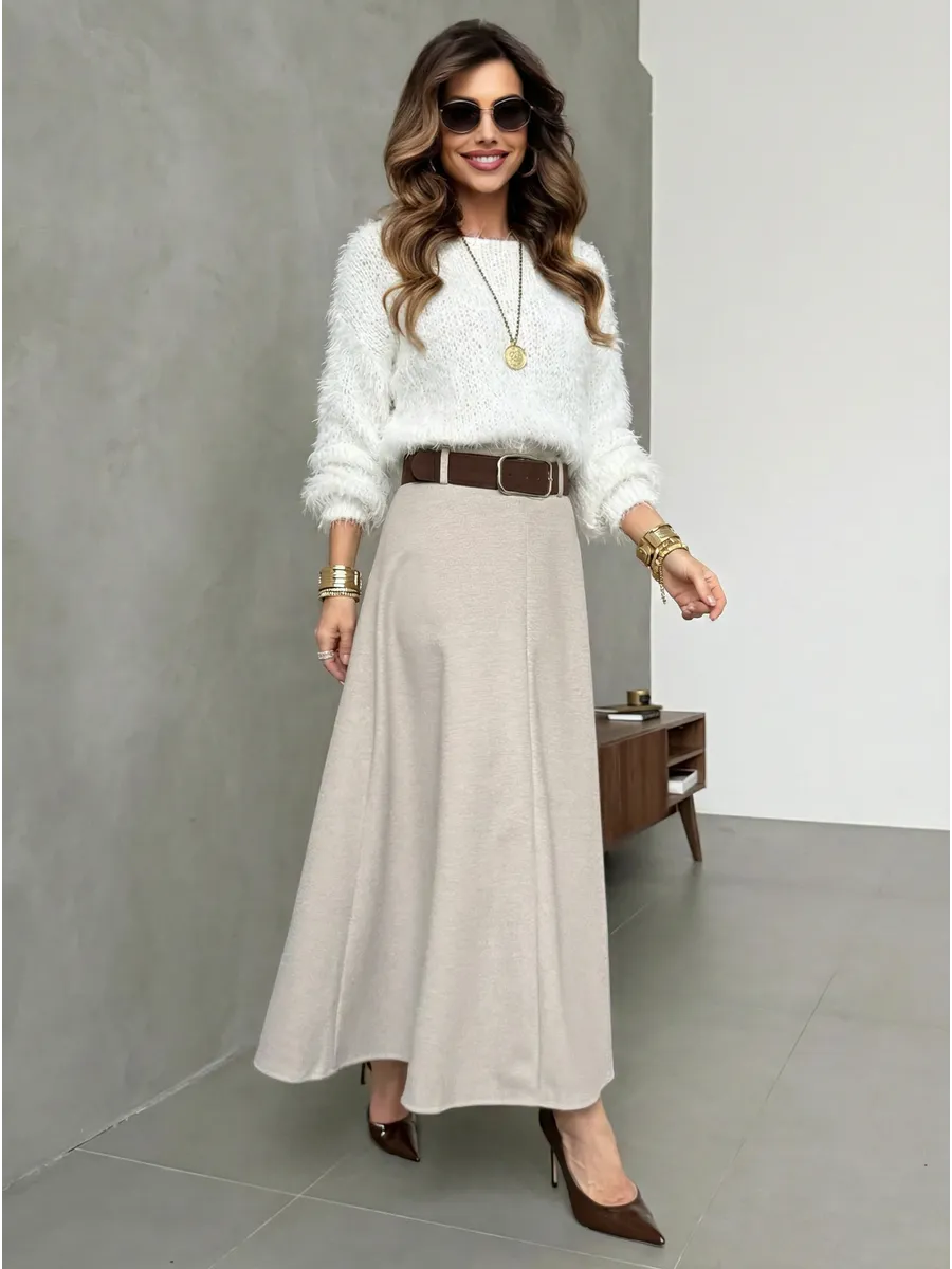 Юбка теплая длинная