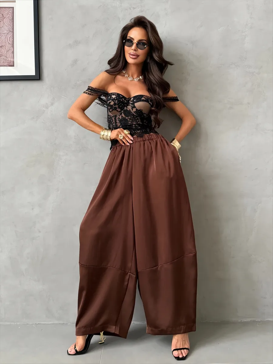 Летние широкие брюки палаццо