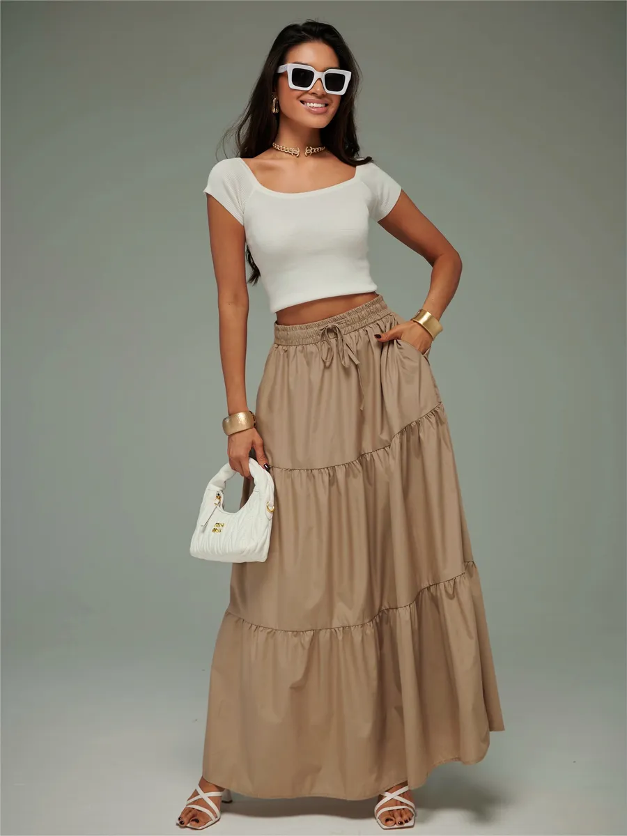 Длинная летняя юбка макси