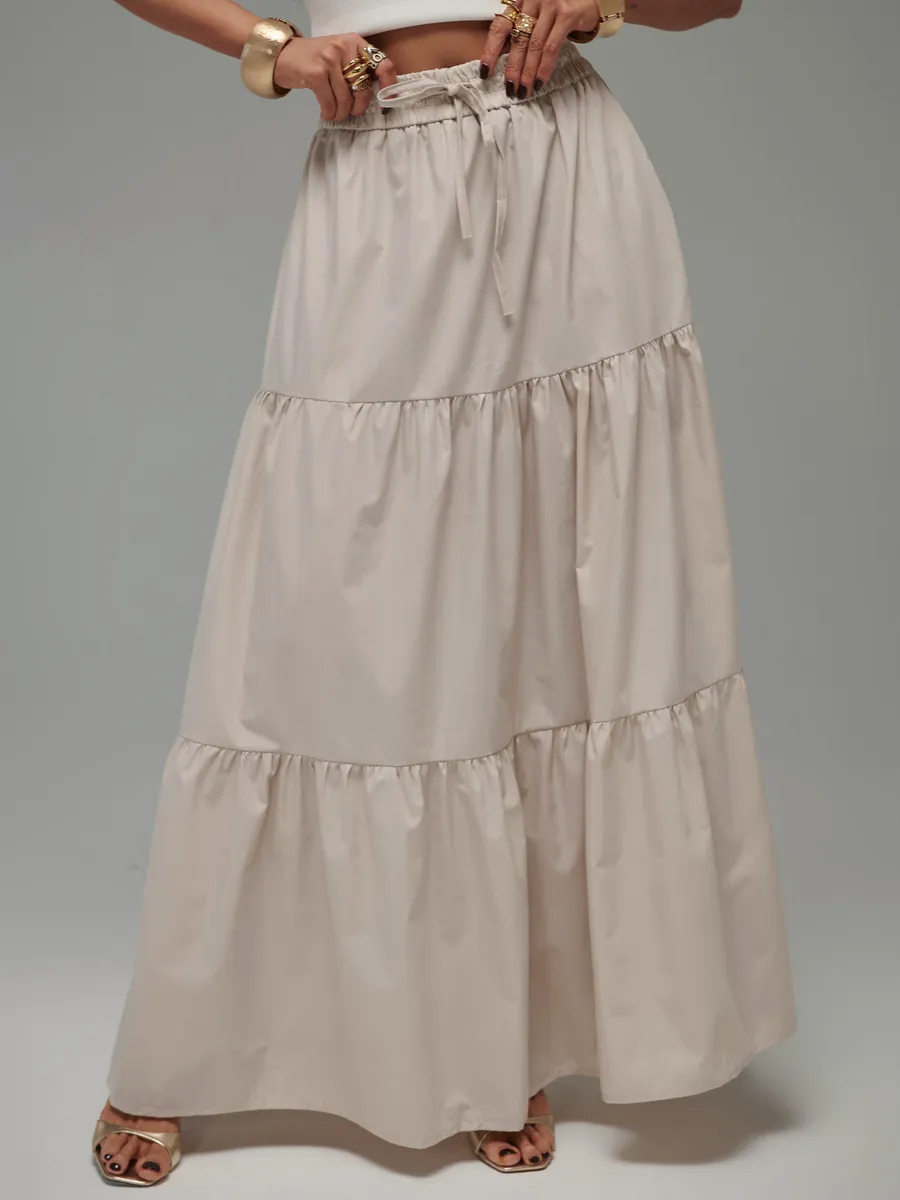 Длинная летняя юбка макси