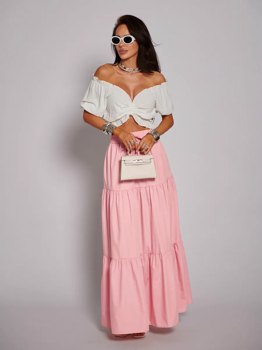 Длинная летняя юбка макси