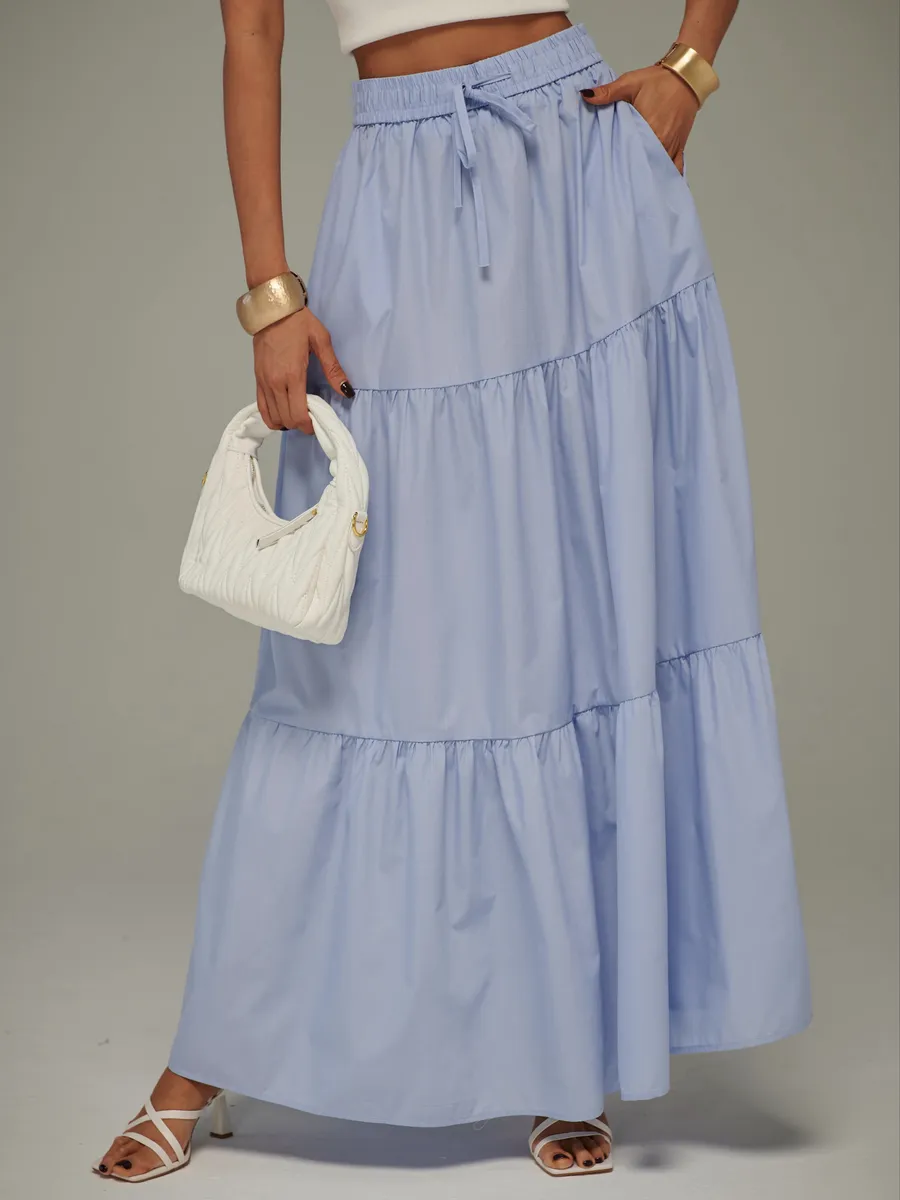 Длинная летняя юбка макси