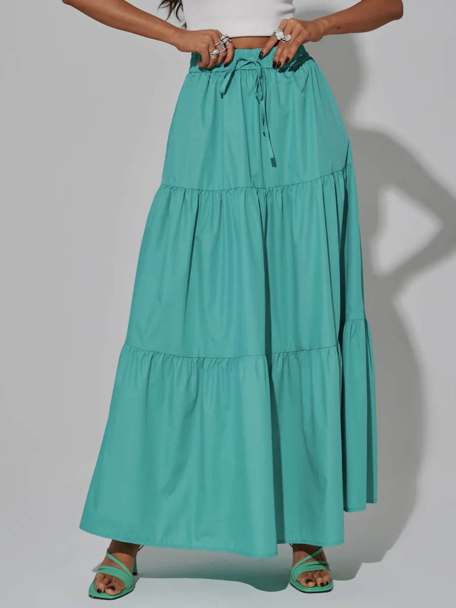 Длинная летняя юбка макси