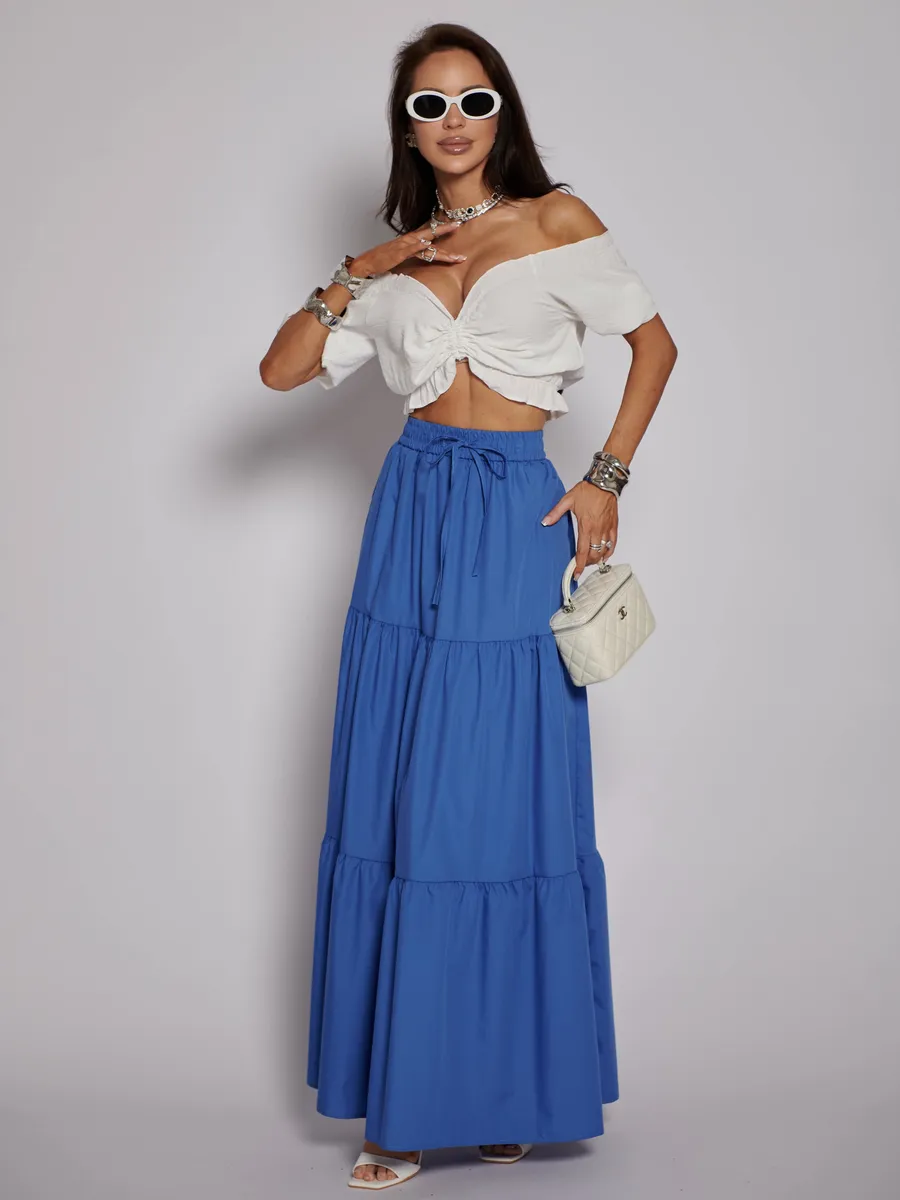 Длинная летняя юбка макси