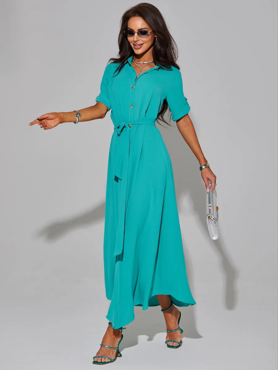 Длинное летнее платье повседневное