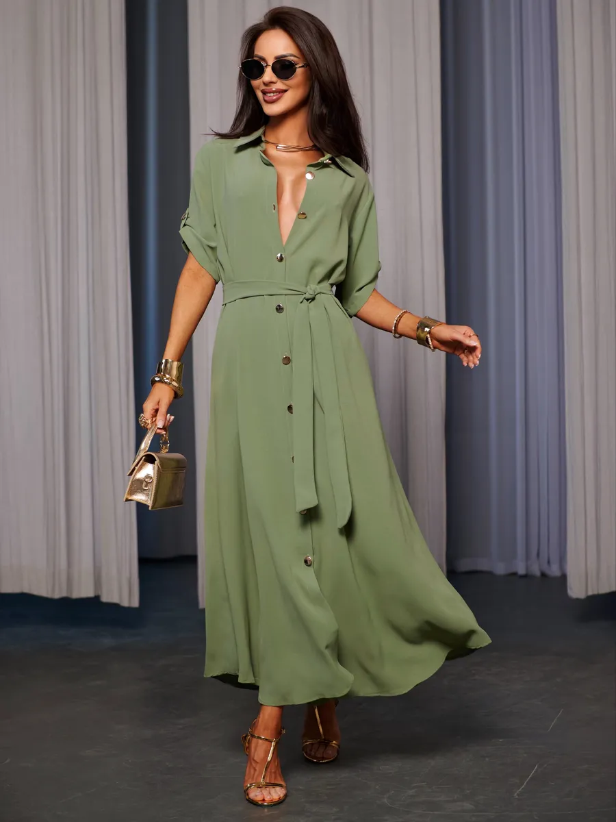 Длинное летнее платье повседневное