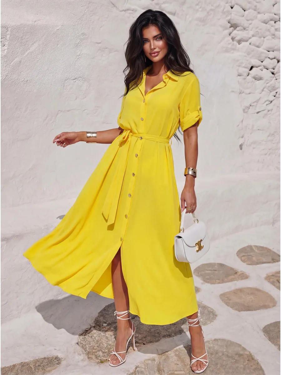 Длинное летнее платье повседневное