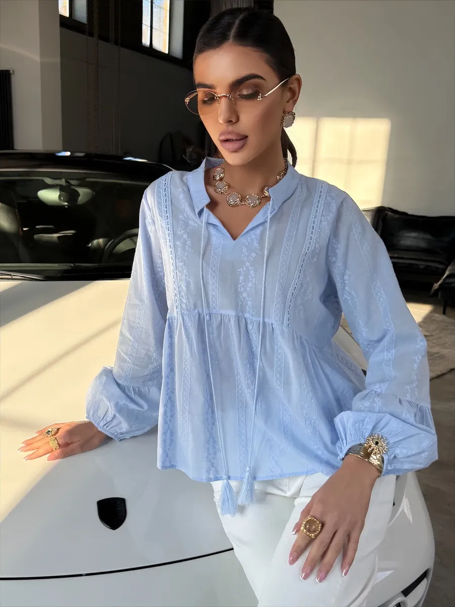 Блузка нарядная летняя хлопковая